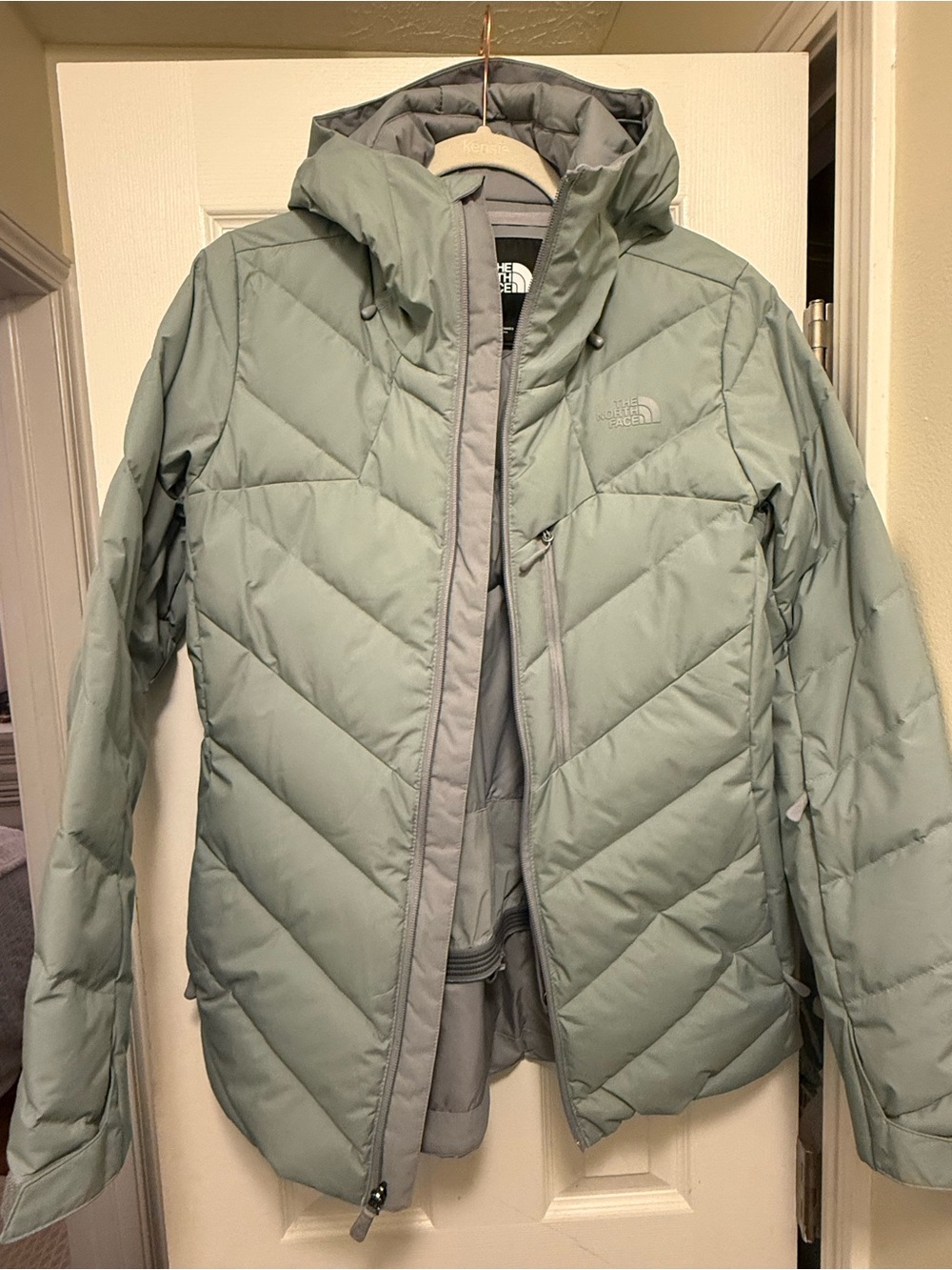 The North Face Women's Corfire Windstopper Puffer Jacket in Sage